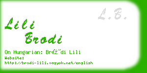 lili brodi business card